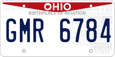 OH license plate GMR6784
