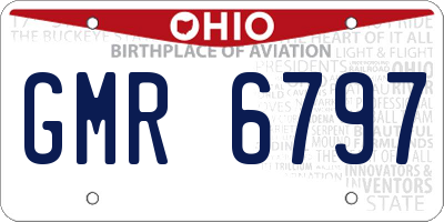 OH license plate GMR6797
