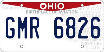 OH license plate GMR6826