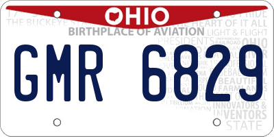 OH license plate GMR6829