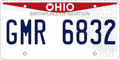 OH license plate GMR6832