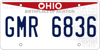 OH license plate GMR6836
