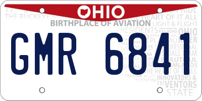 OH license plate GMR6841