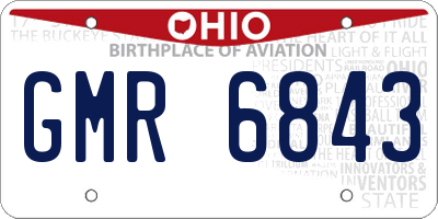 OH license plate GMR6843