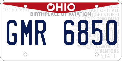 OH license plate GMR6850