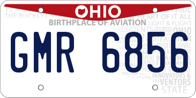 OH license plate GMR6856