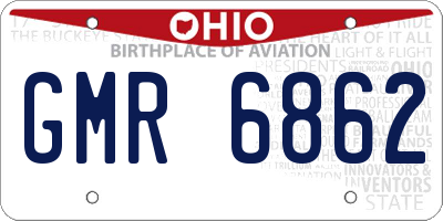 OH license plate GMR6862