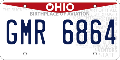 OH license plate GMR6864