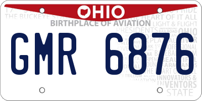 OH license plate GMR6876