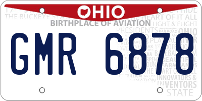OH license plate GMR6878