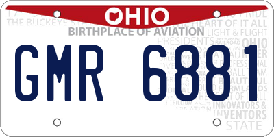 OH license plate GMR6881
