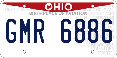 OH license plate GMR6886