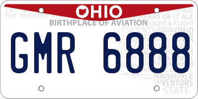 OH license plate GMR6888