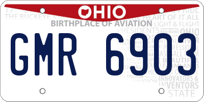 OH license plate GMR6903