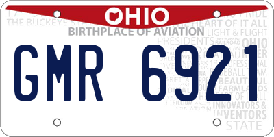 OH license plate GMR6921