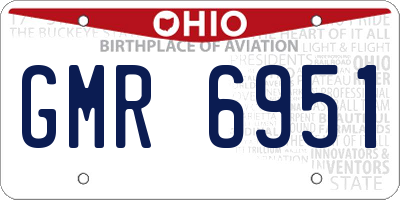 OH license plate GMR6951