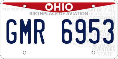 OH license plate GMR6953