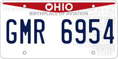OH license plate GMR6954