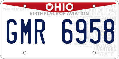OH license plate GMR6958