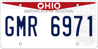 OH license plate GMR6971