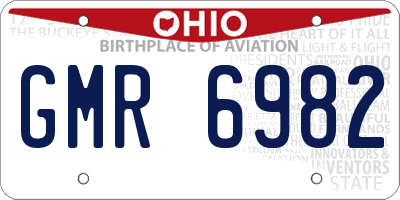 OH license plate GMR6982