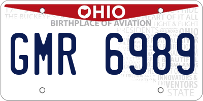 OH license plate GMR6989