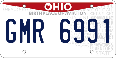 OH license plate GMR6991