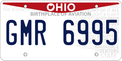 OH license plate GMR6995