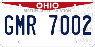 OH license plate GMR7002
