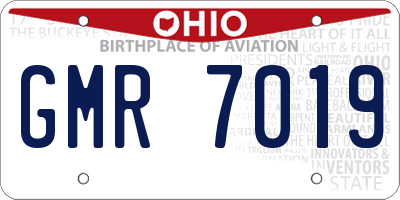 OH license plate GMR7019