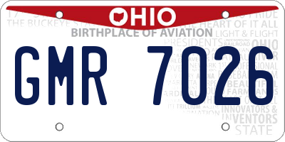 OH license plate GMR7026