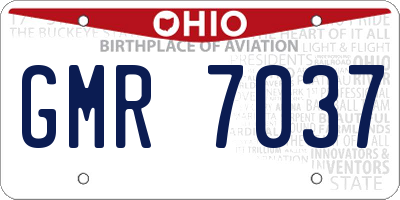 OH license plate GMR7037