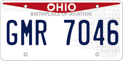 OH license plate GMR7046