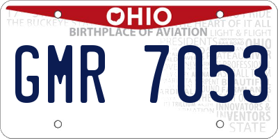 OH license plate GMR7053