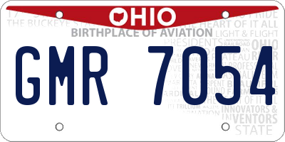 OH license plate GMR7054