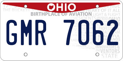 OH license plate GMR7062