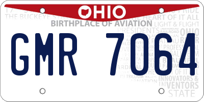 OH license plate GMR7064