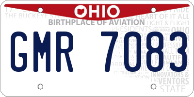 OH license plate GMR7083