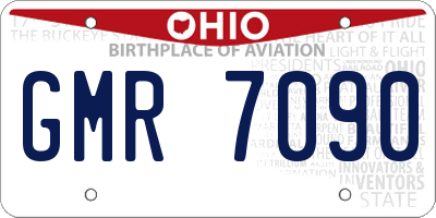 OH license plate GMR7090