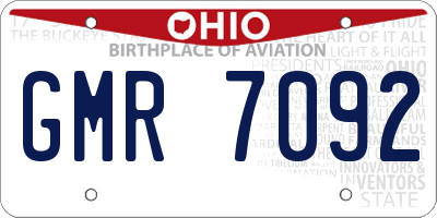 OH license plate GMR7092