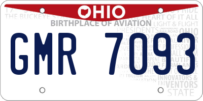 OH license plate GMR7093