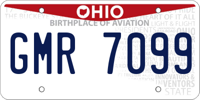 OH license plate GMR7099