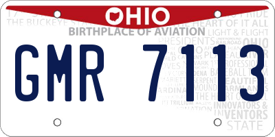 OH license plate GMR7113