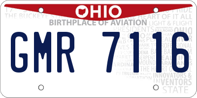 OH license plate GMR7116