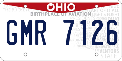OH license plate GMR7126