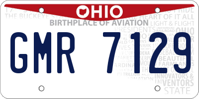 OH license plate GMR7129
