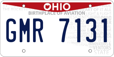 OH license plate GMR7131