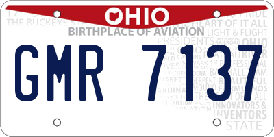 OH license plate GMR7137