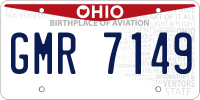 OH license plate GMR7149