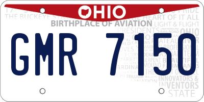 OH license plate GMR7150